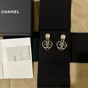 Chanel Heart Earrings
